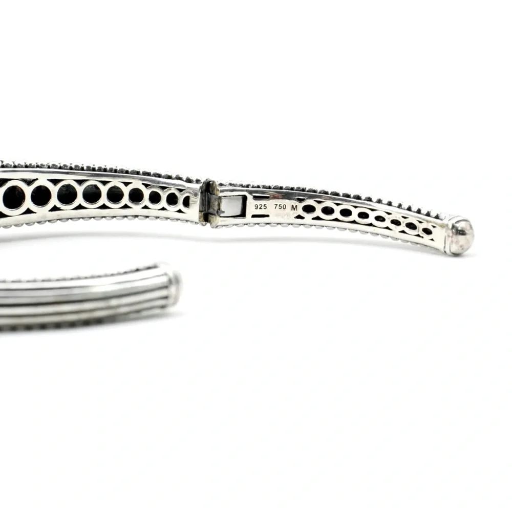 ♥️SOLD♥️LAGOS * Vintage Sterling Silver & 18K Citrine Caviar Cuff Bracelet - Picture 10 of 10